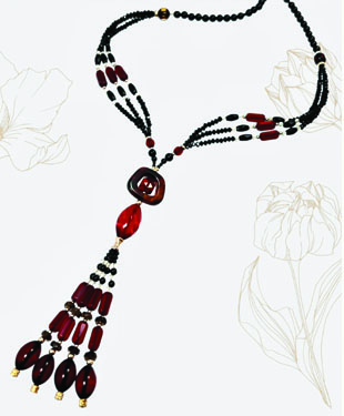 琥珀ネックレス AN-3404