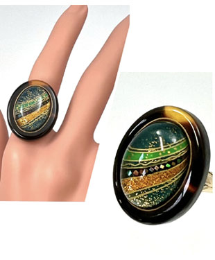 べっ甲蒔絵リング SIB-21R